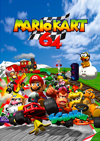 Mario Kart 64 poster (My Nintendo reward) / Mario Kart 64 poster. Offered as a physical reward via the My Nintendo programme in 2022. / Image credit: Nintendo