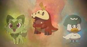 Pokemon Scarlet & Violet starters / Captured from the Pokemon Scarlet/Violet announcement trailer and cropped. / Image credit: The Pokemon Company