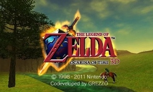 Legend of Zelda Ocarina of Time 3D title screen / Sorry, we don't have accessible text for this image :( / Image credit: Nintendo