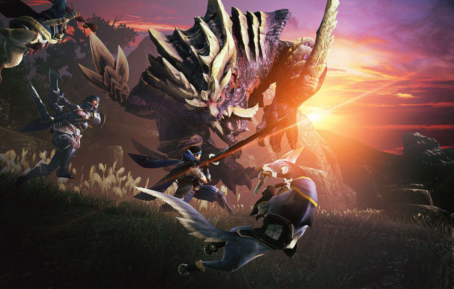 Monster Hunter Rise artwork from official UK website / Sorry, we don't have accessible text for this image :( / Image credit: Capcom