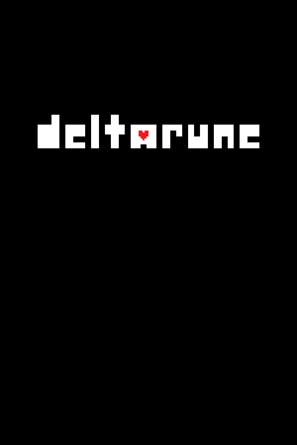 Deltarune library capsule (Steam) / The Deltarune logo in front of a black background / Image credit: 