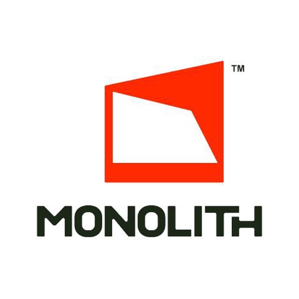 Logo of Monolith Productions / This image is derived from a logo uploaded to Wikimedia Commons. / Image credit: Monolith Productions
