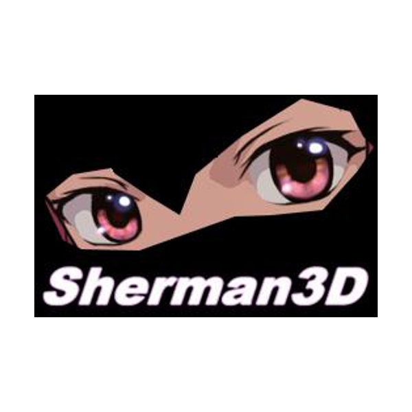 Logo of Sherman3D / This image is derived from a logo uploaded to Wikimedia Commons. / Image credit: Sherman3D