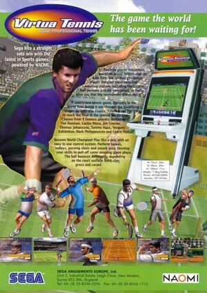 Virtua Tennis poster / Sorry, we don't have accessible text for this image :( / Image credit: Sega Games Co., Ltd.