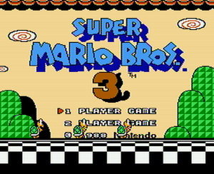 Super Mario Bros 3 title screen / Sorry, we don't have accessible text for this image :( / Image credit: Nintendo Co., Ltd.