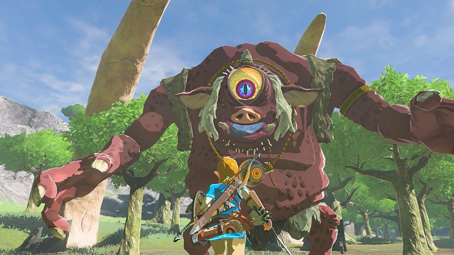Battle with a Hinox in The Legend of Zelda: Breath of the Wild / Sorry, we don't have accessible text for this image :( / Image credit: Nintendo